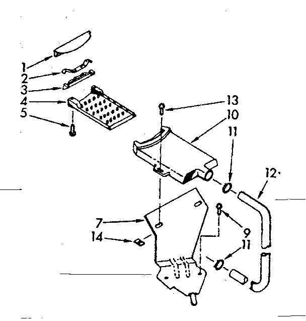 Kenmore 1107004502 filter assembly diagram