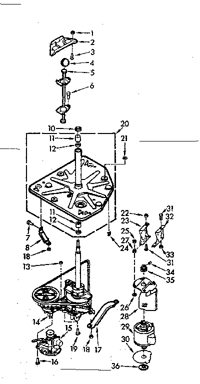 Kenmore 1107005503 drive system diagram