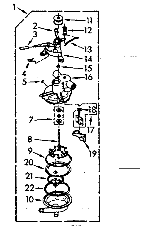 Kenmore 1107005503 pump assembly diagram