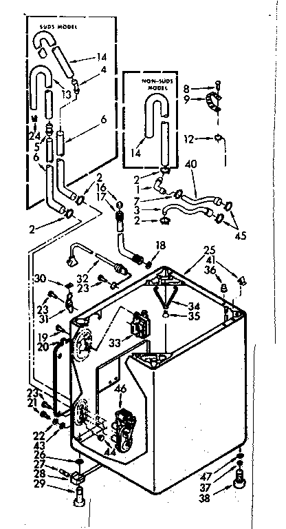 Kenmore 1107005554 cabinet parts diagram