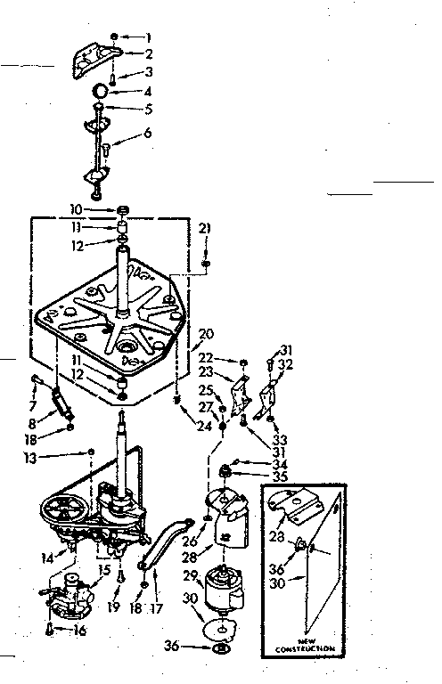 Kenmore 1107005554 drive system diagram