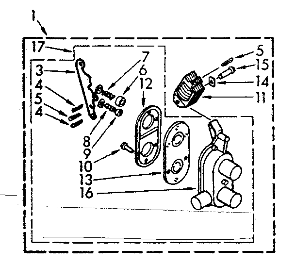 Kenmore 1107005554 two way valve assembly diagram