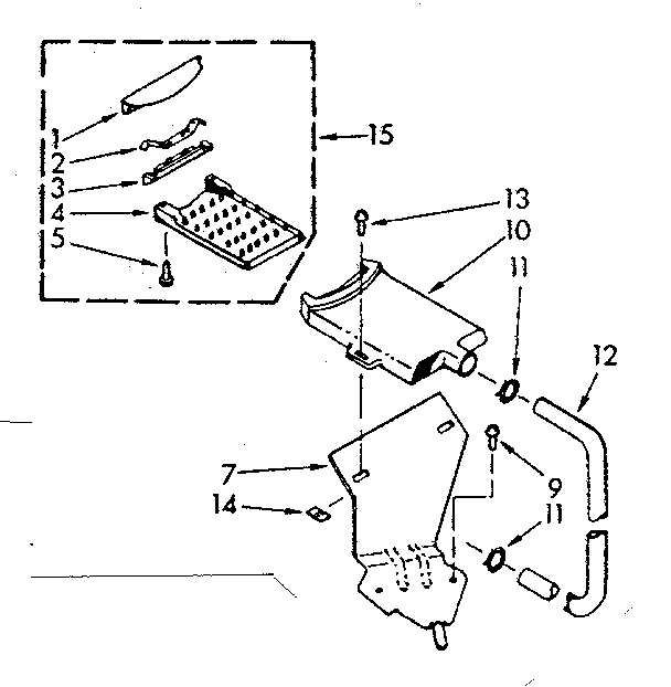 Kenmore 1107005554 filter assembly diagram