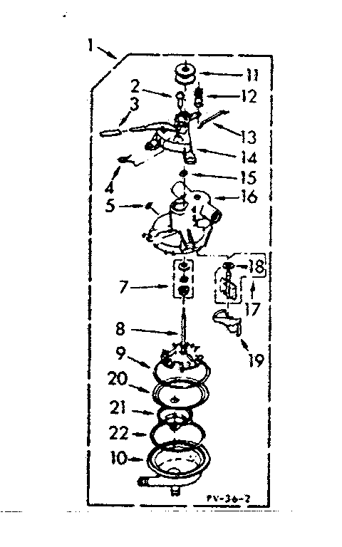 Kenmore 1107005554 pump assembly diagram