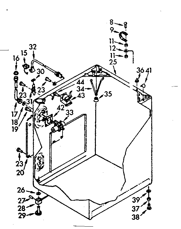 Kenmore 1107004610 cabinet parts diagram