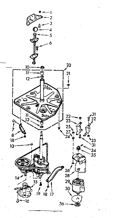Kenmore 1107004610 drive system diagram