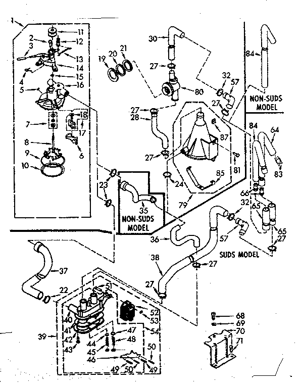 Kenmore 1107004610 water system diagram