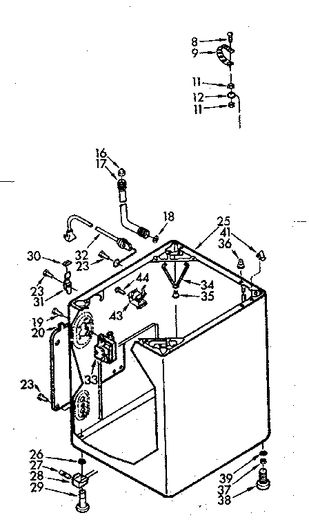 Kenmore 1107004666 cabinet parts diagram