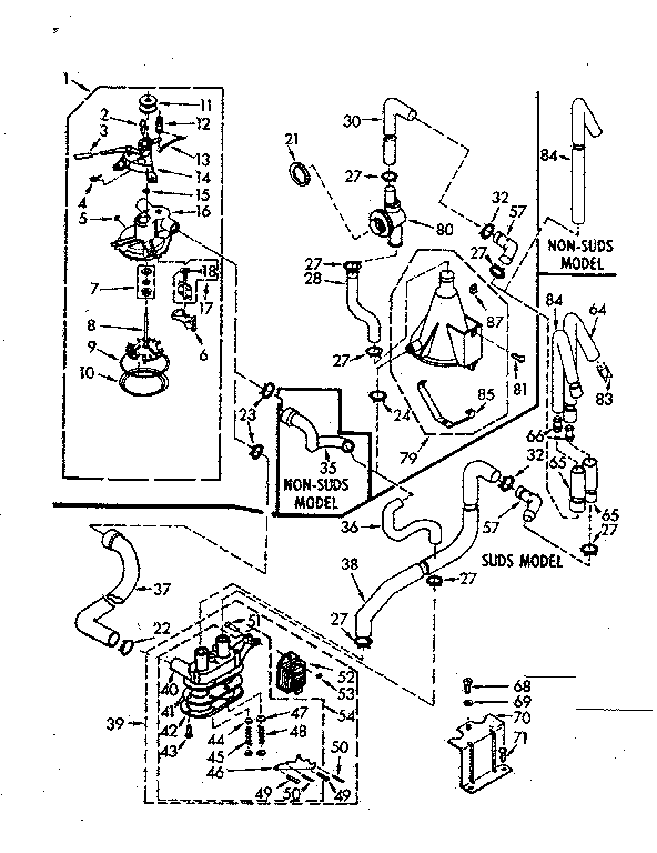 Kenmore 1107004666 water system diagram