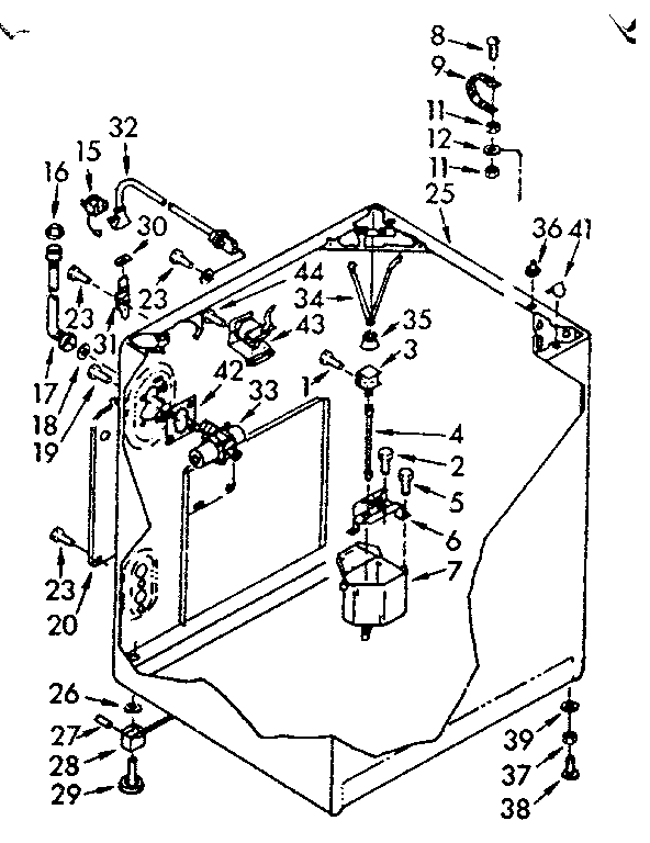 Kenmore 1107004701 cabinet parts diagram