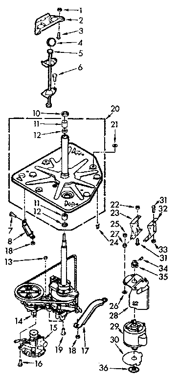 Kenmore 1107004701 drive system diagram