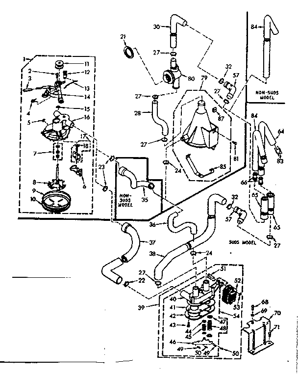 Kenmore 1107005702 water system diagram