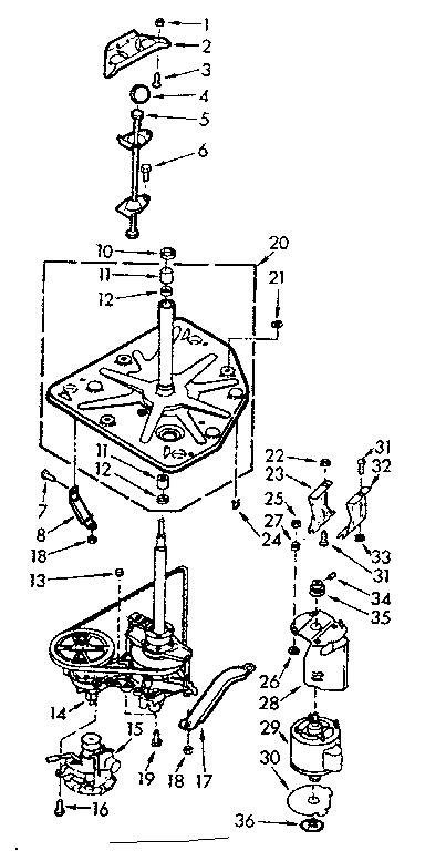 Kenmore 1107005703 drive system diagram