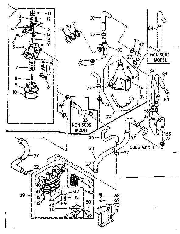 Kenmore 1107005703 water system diagram