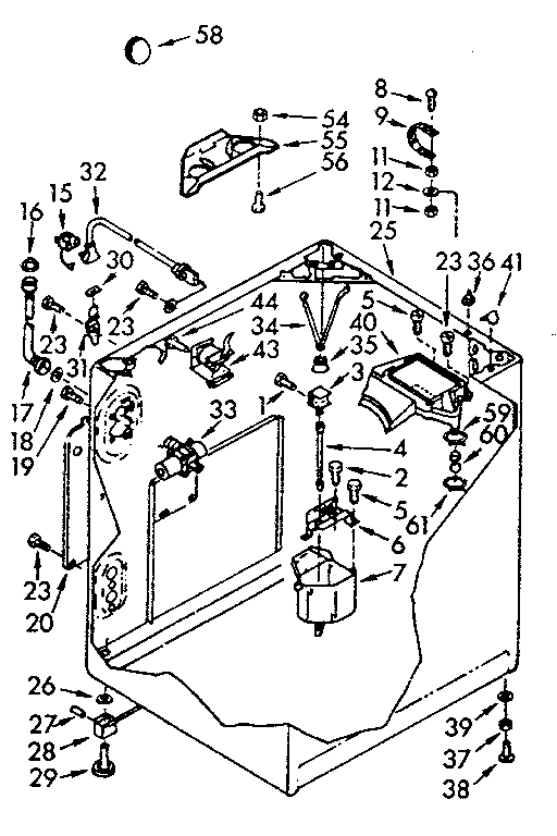 Kenmore 1107004853 cabinet parts diagram