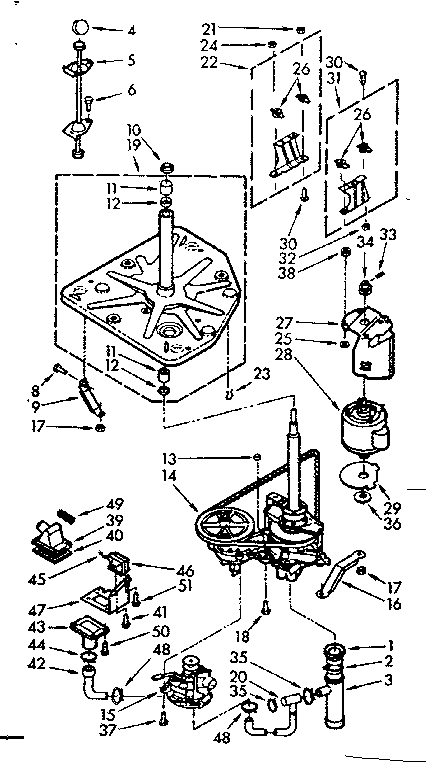 Kenmore 1107004853 drive system diagram