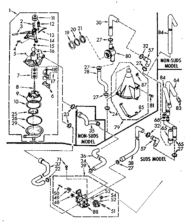 Kenmore 1107004853 water system diagram