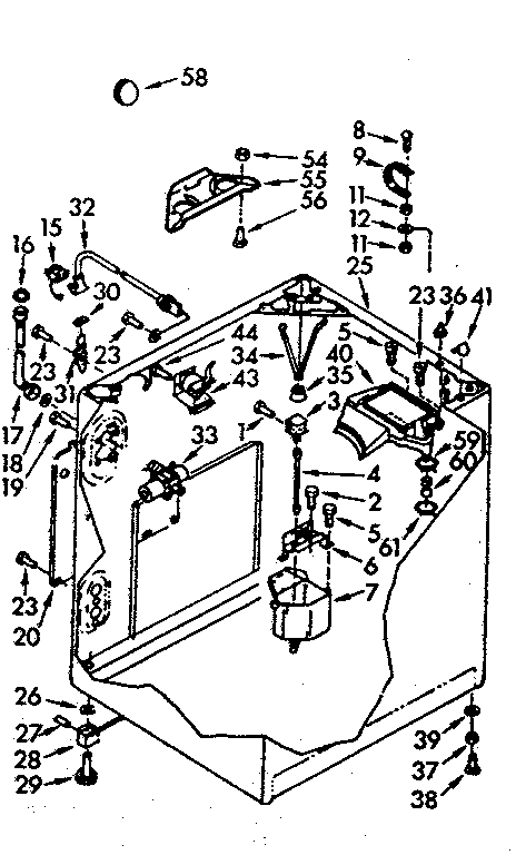 Kenmore 1107005953 cabinet parts diagram