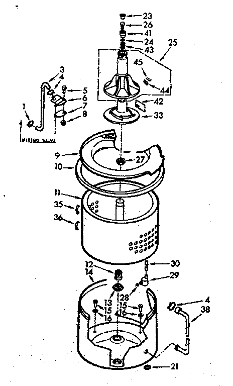 Kenmore 1107005953 tub and basket assembly diagram