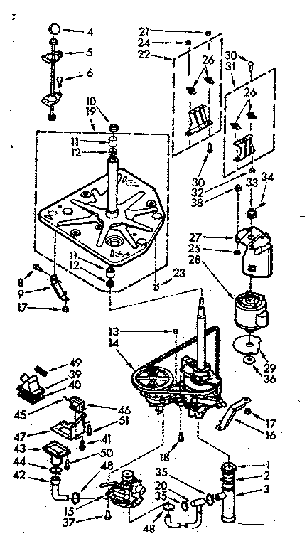 Kenmore 1107005953 drive system diagram