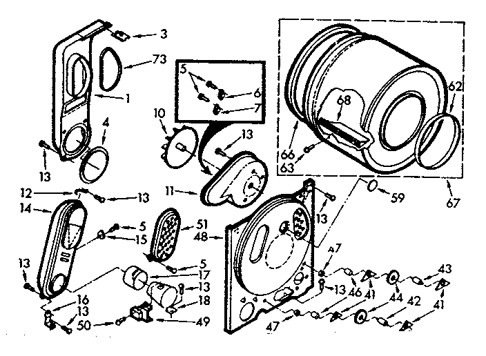 Kenmore 1107007601 bulkhead assembly diagram