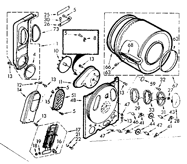Kenmore 1107008100 1bulkhead assembly diagram