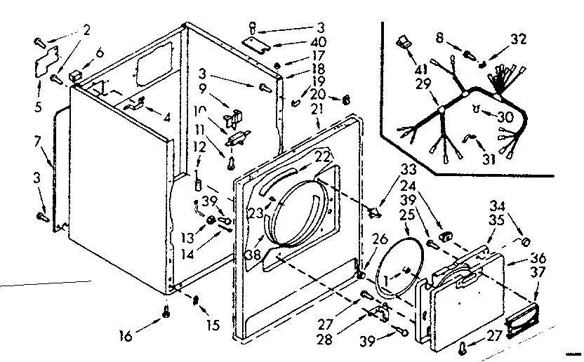 Kenmore 1107008200 cabinet assembly diagram