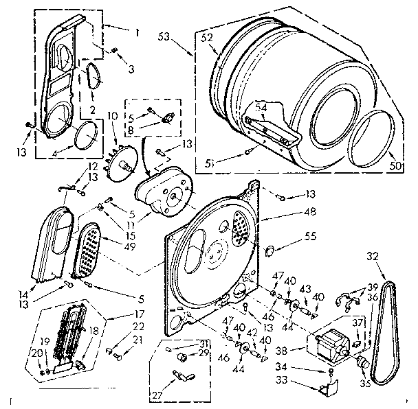 Kenmore 1107008200 bulkhead assembly diagram