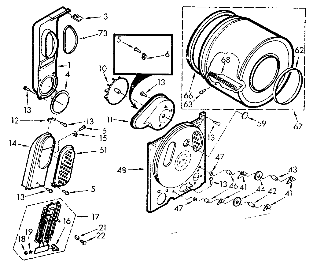 Kenmore 1107008210 bulkhead assembly diagram
