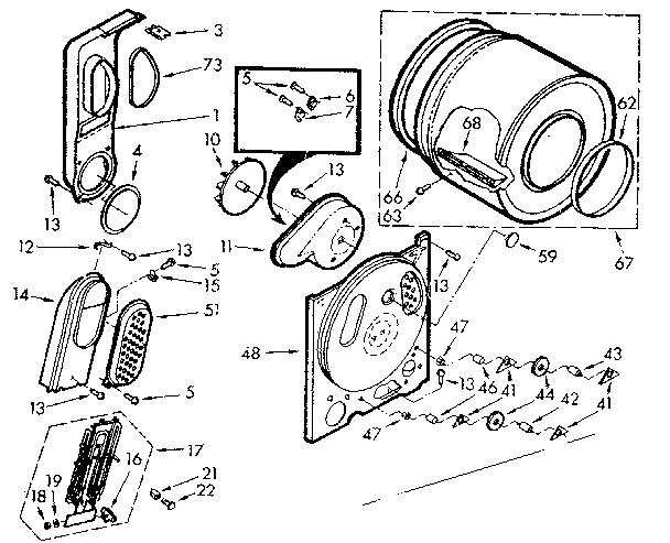 Kenmore 1107008400 bulkhead assembly diagram