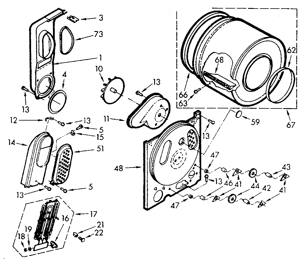 Kenmore 1107008510 bulkhead assembly diagram