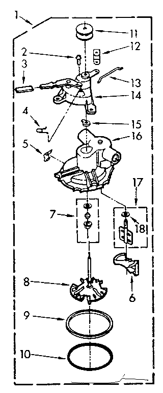 Kenmore 1107014010 pump assembly diagram