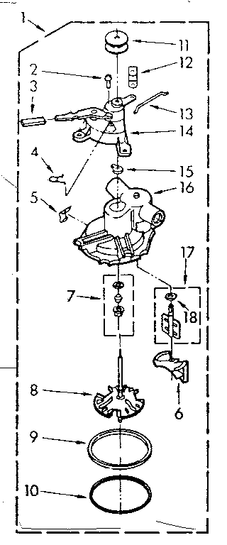 Kenmore 1107014021 pump assembly diagram