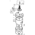 Kenmore 1107014021 tub and basket assembly diagram