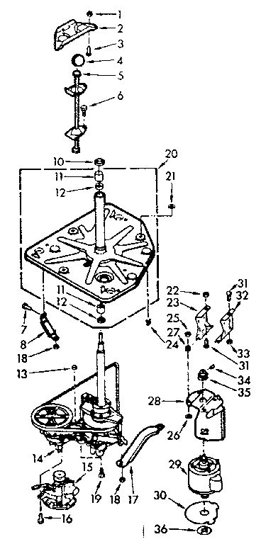Kenmore 1107014502 drive system diagram