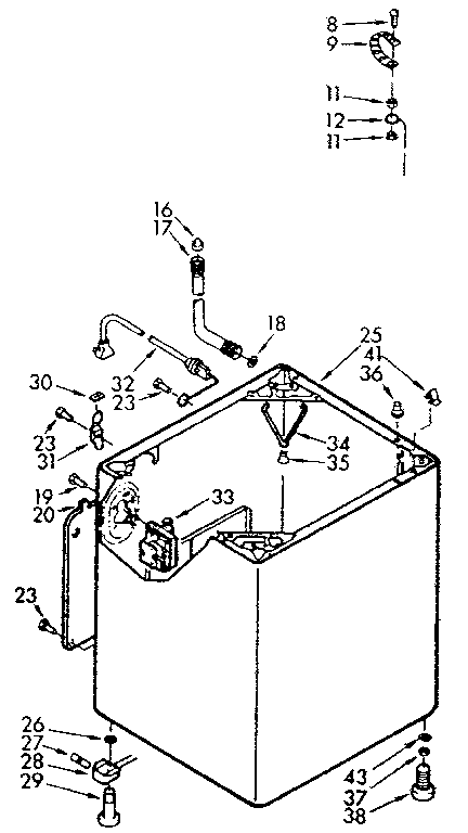 Kenmore 1107014553 cabinet parts diagram
