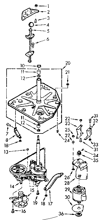 Kenmore 1107014553 drive system diagram