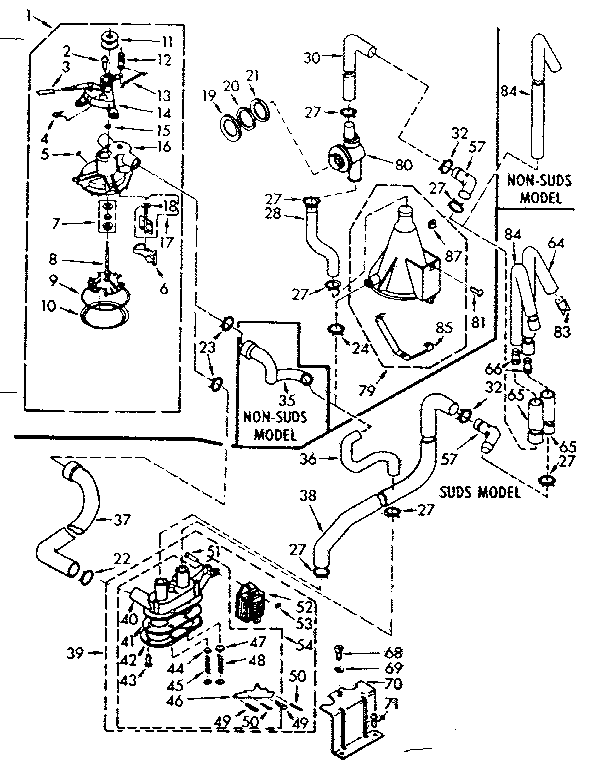 Kenmore 1107014553 water system diagram