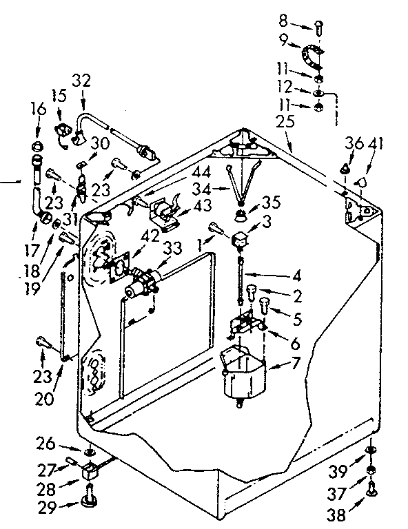 Kenmore 1107015650 cabinet parts diagram