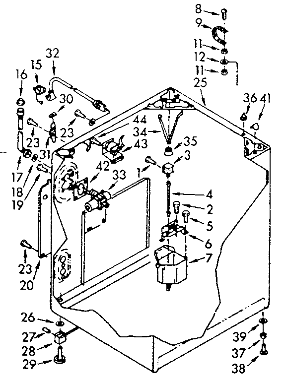 Kenmore 1107015601 cabinet parts diagram