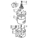 Kenmore 1107014601 tub and basket assembly diagram