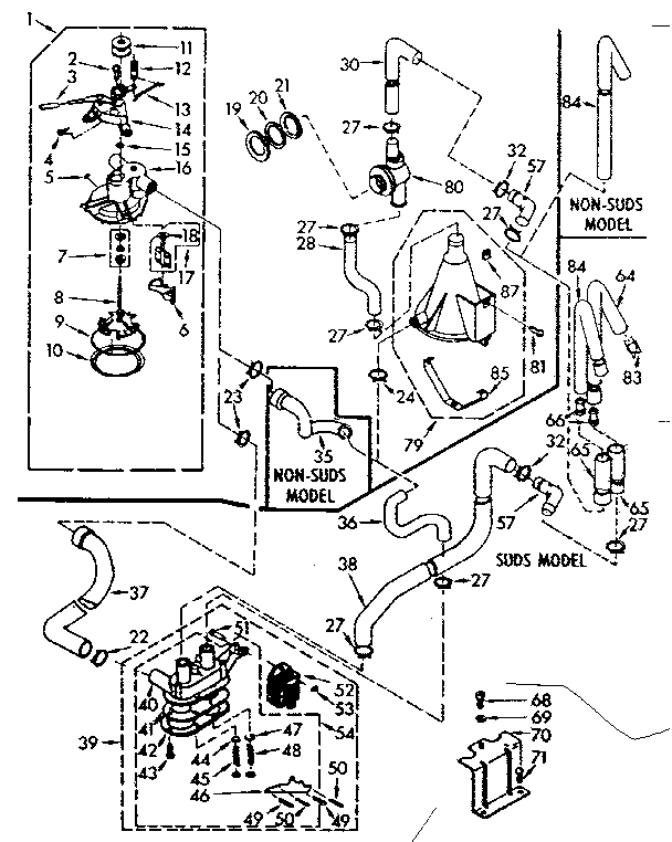 Kenmore 1107015601 water system diagram