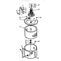 Kenmore 1107015663 tub and basket assembly diagram