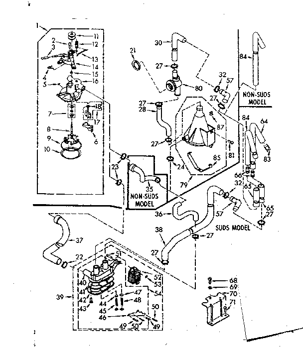 Kenmore 1107015613 water system diagram