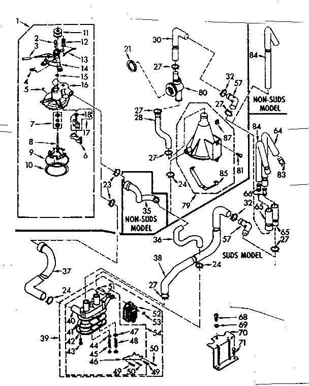 Kenmore 1107015614 water system diagram