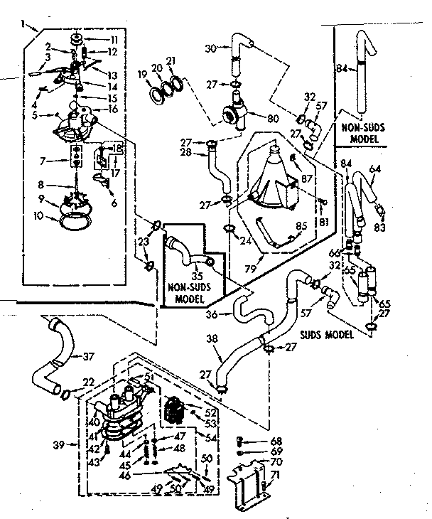 Kenmore 1107014620 water system diagram