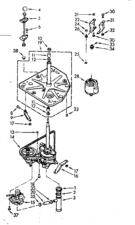 Kenmore 1107015672 drive system diagram