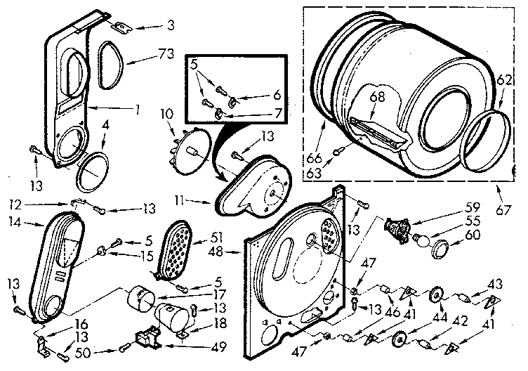 Kenmore 1107017620 bulkhead assembly diagram