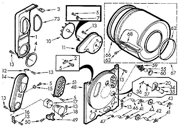 Kenmore 1107017800 bulkhead assembly diagram