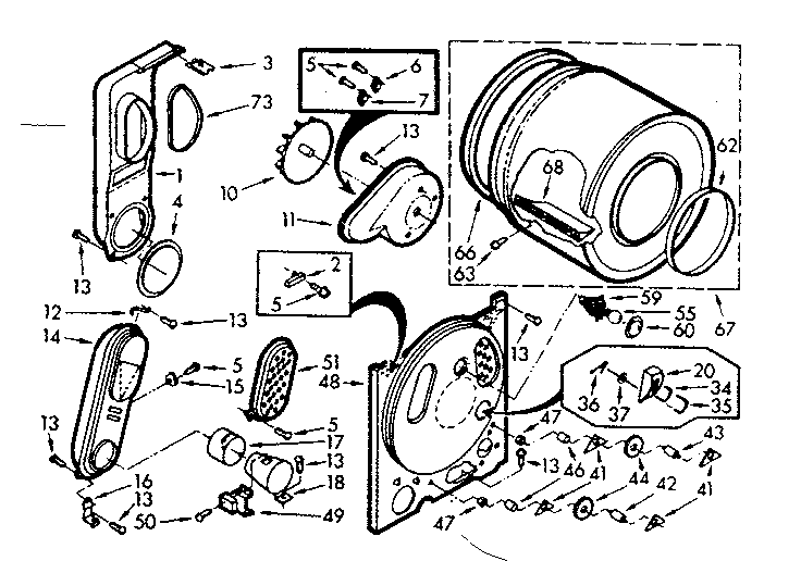 Kenmore 1107017801 bulkhead assembly diagram